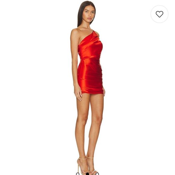 The Sei Silk ONE SHOULDER RUCHED MINI
DRESS- Orange Size 2 Revolve - Picture 15 of 15